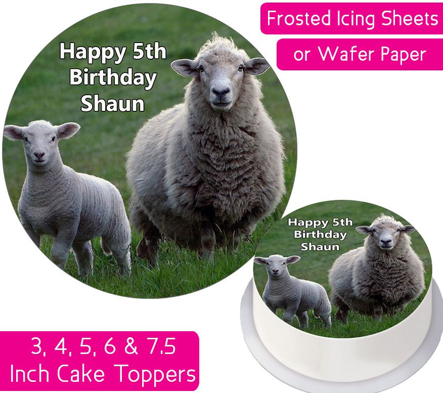 Sheep Personalised Cake Topper