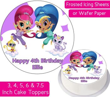 Shimmer & Shine Personalised Cake Topper