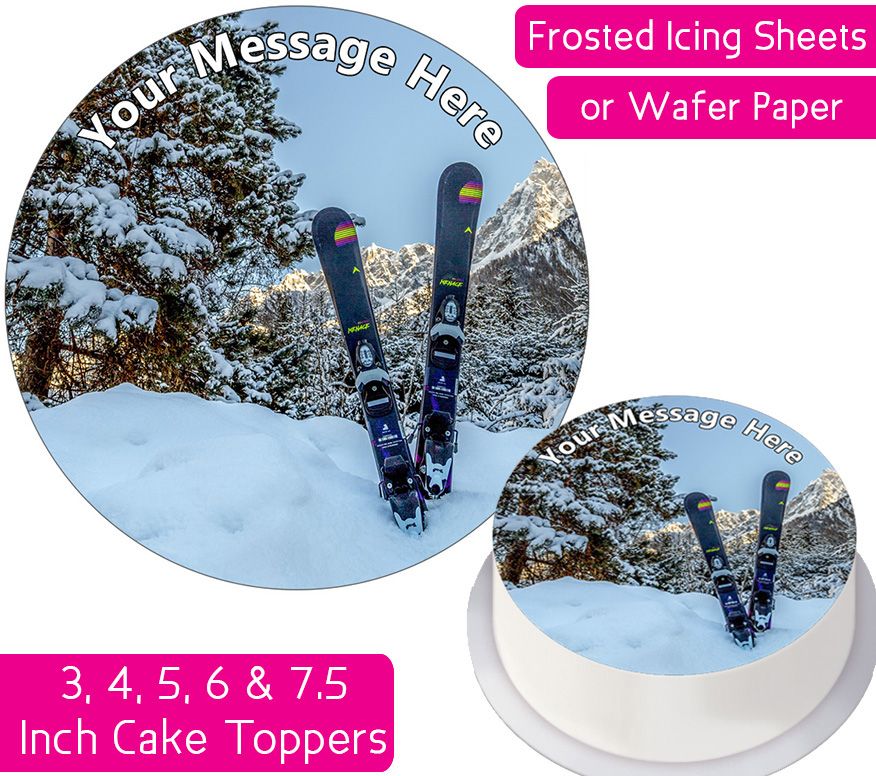 Skiing Personalised Cake Topper