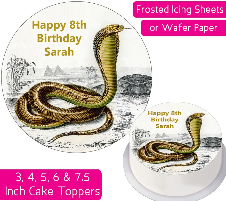 Snake Cobra Personalised Cake Topper