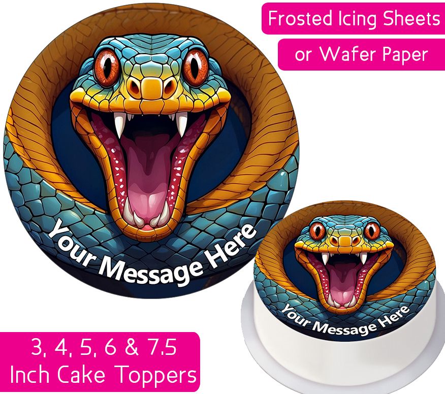 Snake Face Personalised Cake Topper
