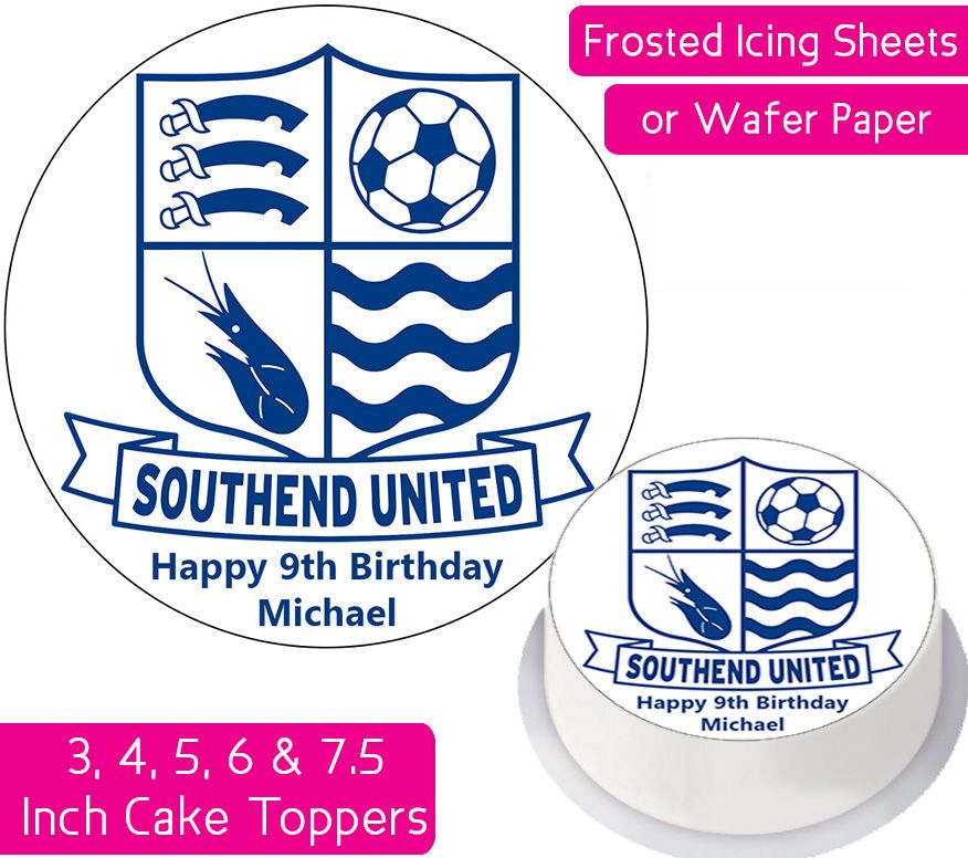 Southend United Football Personalised Cake Topper