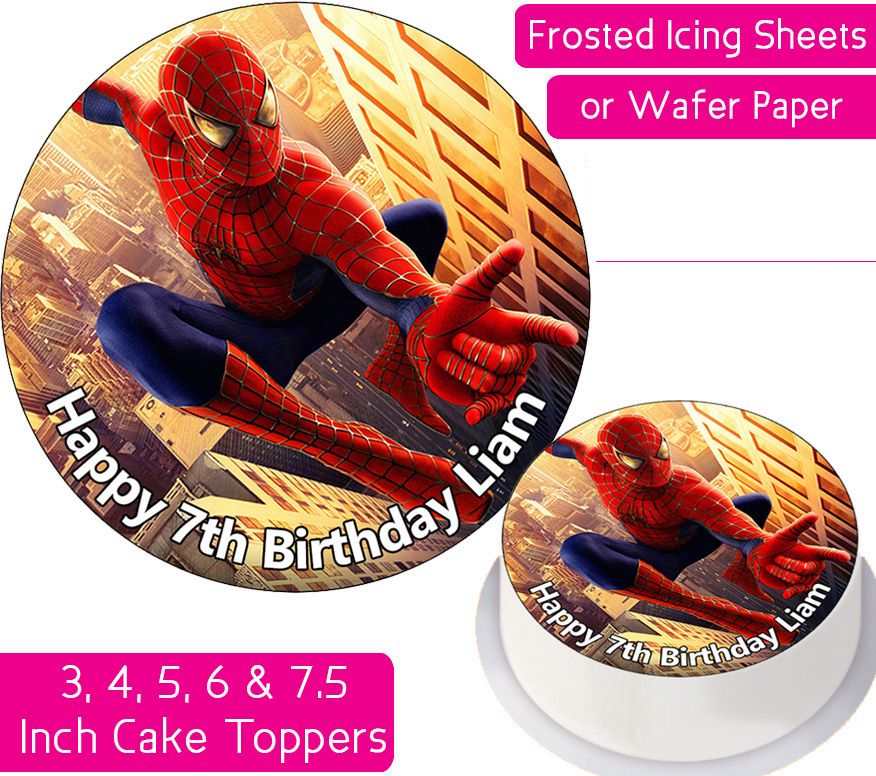 Spiderman Personalised Cake Topper
