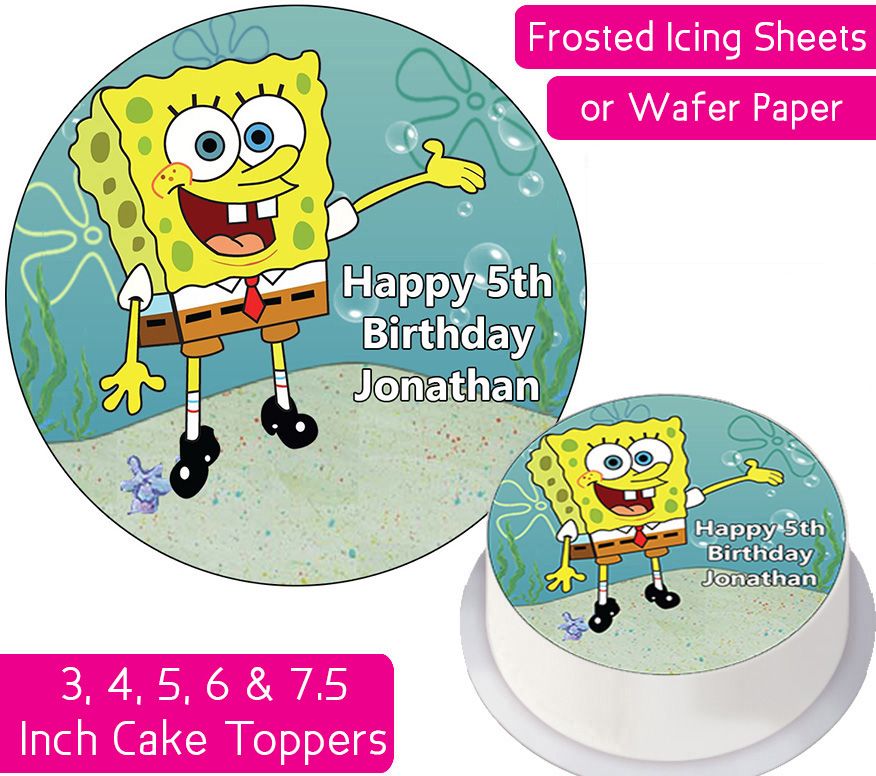 Spongebob Squarepants Personalised Cake Topper