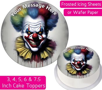 Spooky Clown Personalised Cake Topper