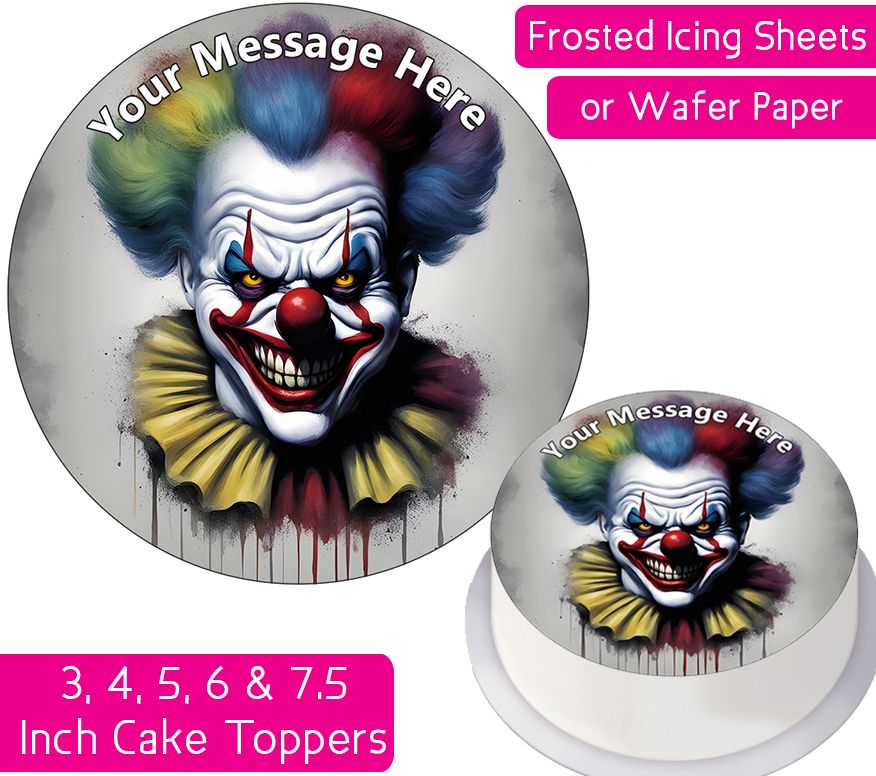 Spooky Clown Personalised Cake Topper