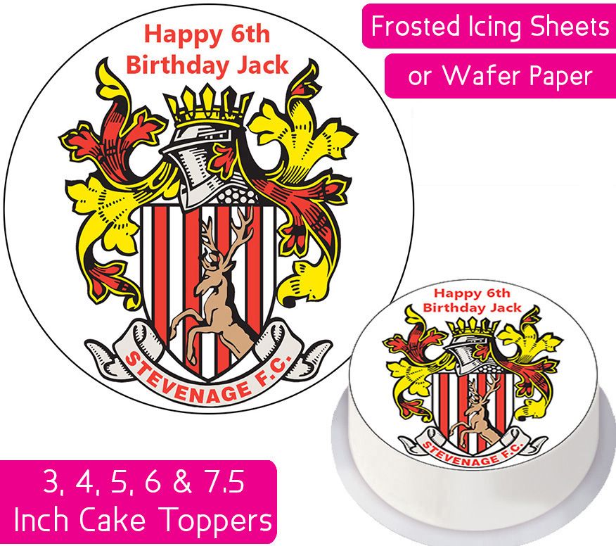 Stevenage Football Personalised Cake Topper