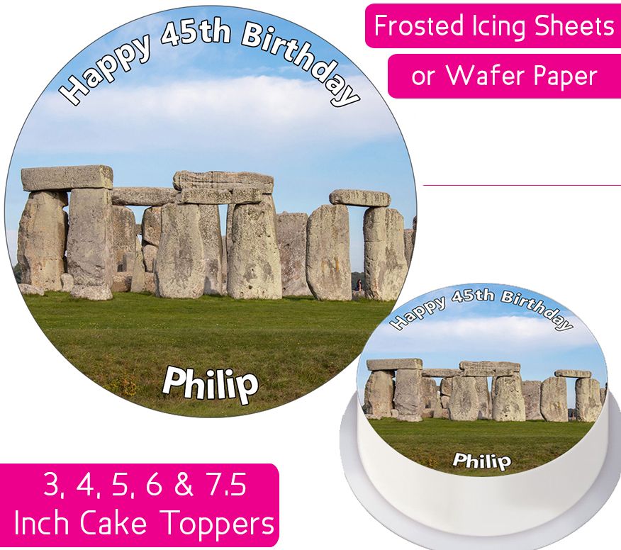 Stonehenge Personalised Cake Topper