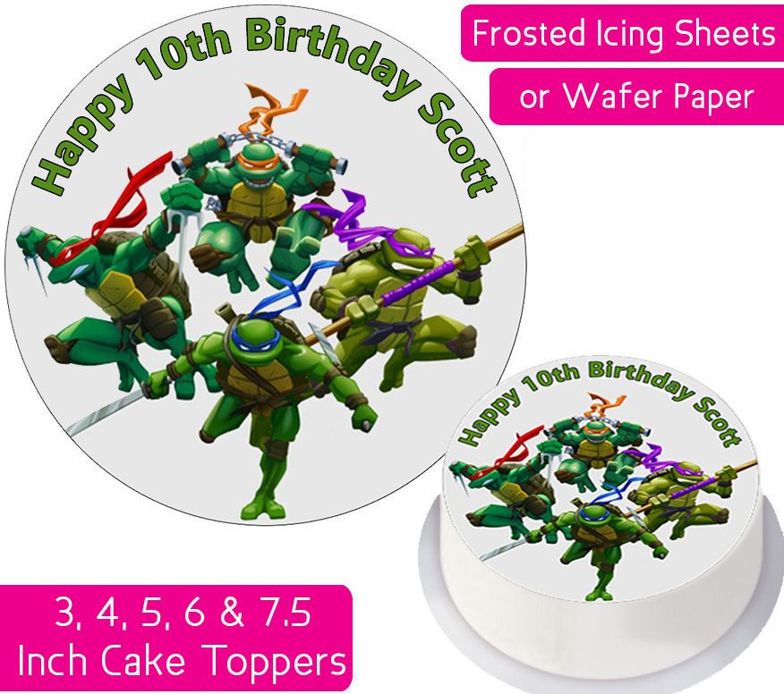 Teenage Mutant Ninja Turtles Modern Personalised Cake Topper