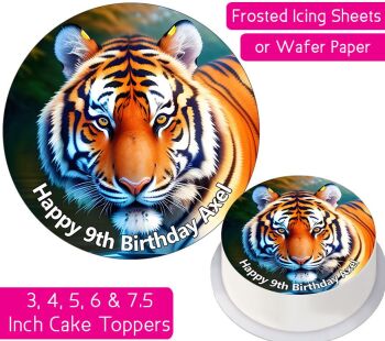 Tiger Cartoon Personalised Cake Topper