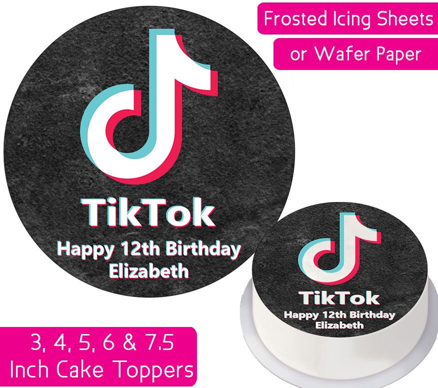 TikTok Personalised Cake Topper