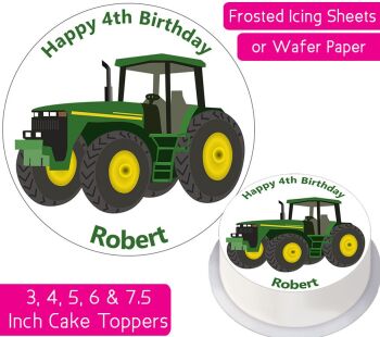 Tractor Personalised Cake Topper