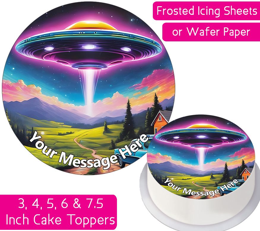 UFO Personalised Cake Topper