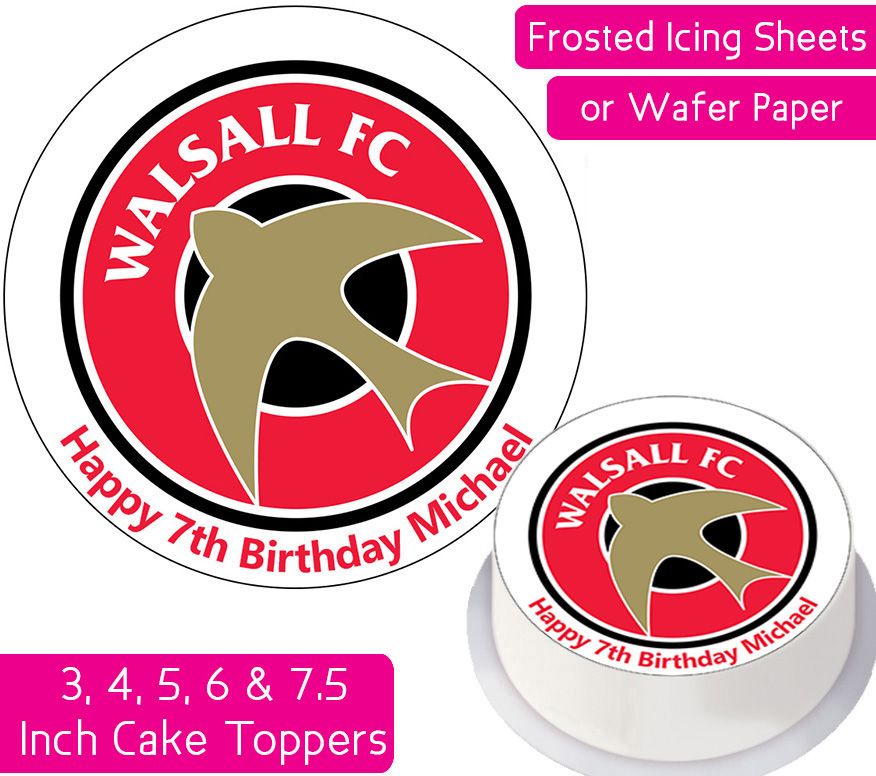 Walsall Football Personalised Cake Topper