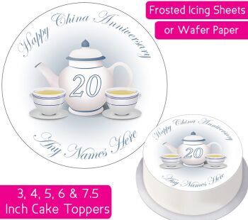Wedding Anniversary - China - Personalised Cake Topper