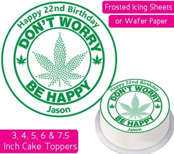 Weed Personalised Cake Topper