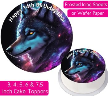 Wolf Space Personalised Cake Topper