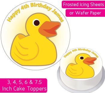 Yellow Duck Personalised Cake Topper