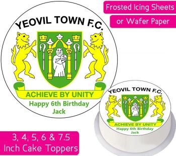 Yeovil Town Football Personalised Cake Topper