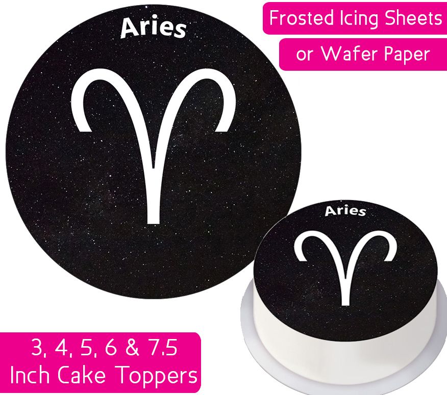 Zodiac Aries Personalised Cake Topper