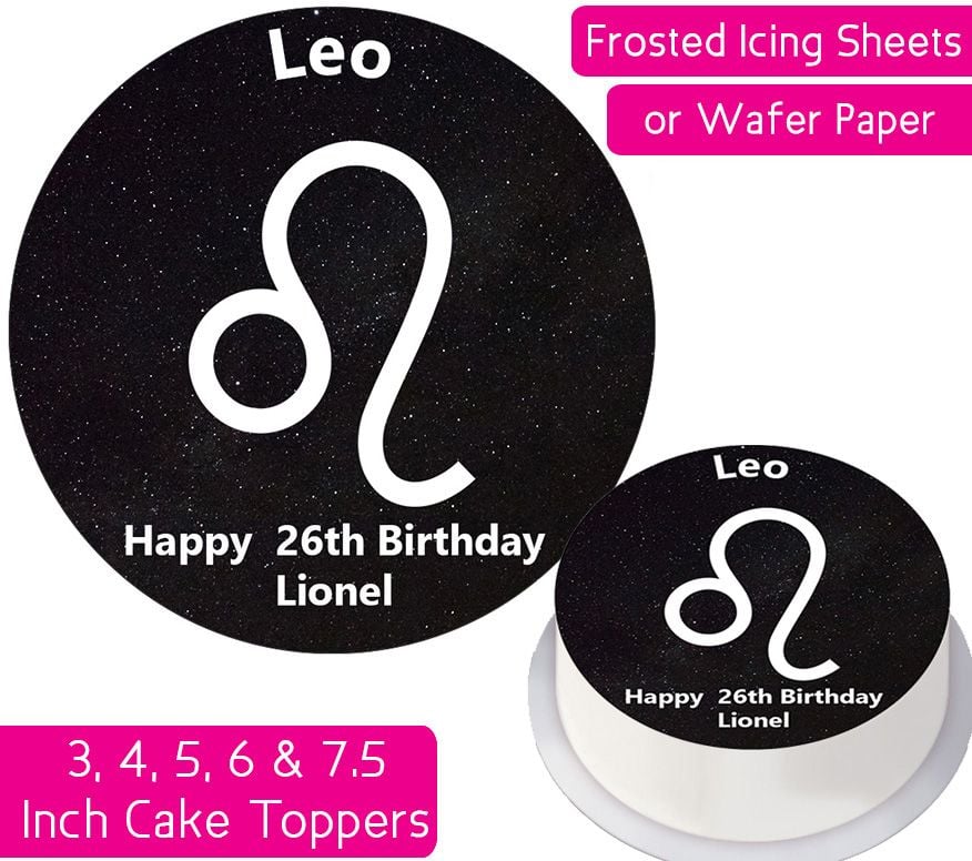 Zodiac Leo Personalised Cake Topper