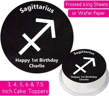 Zodiac Sagittarius Personalised Cake Topper