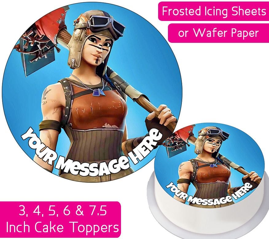 Fortnite Girl Personalised Cake Topper