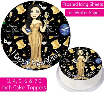 Happy New Year Celebrations Personalised Cake Topper