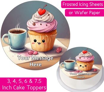 Coffee Muffin Personalised Cake Topper