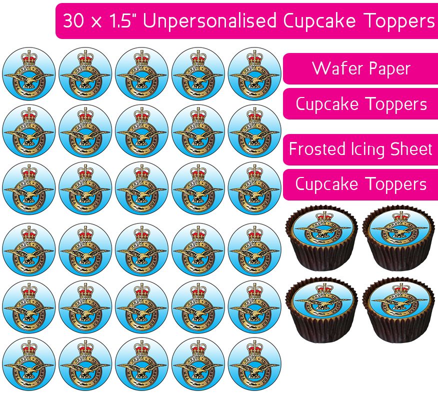 Royal Air Force - 30 Cupcake Toppers