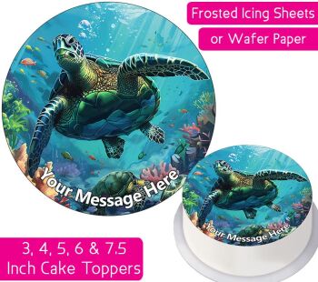 Sea Turtle Personalised Cake Topper