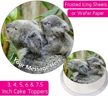 Koala Family Personalised Cake Topper