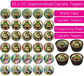 Frog Prince - 30 Cupcake Toppers