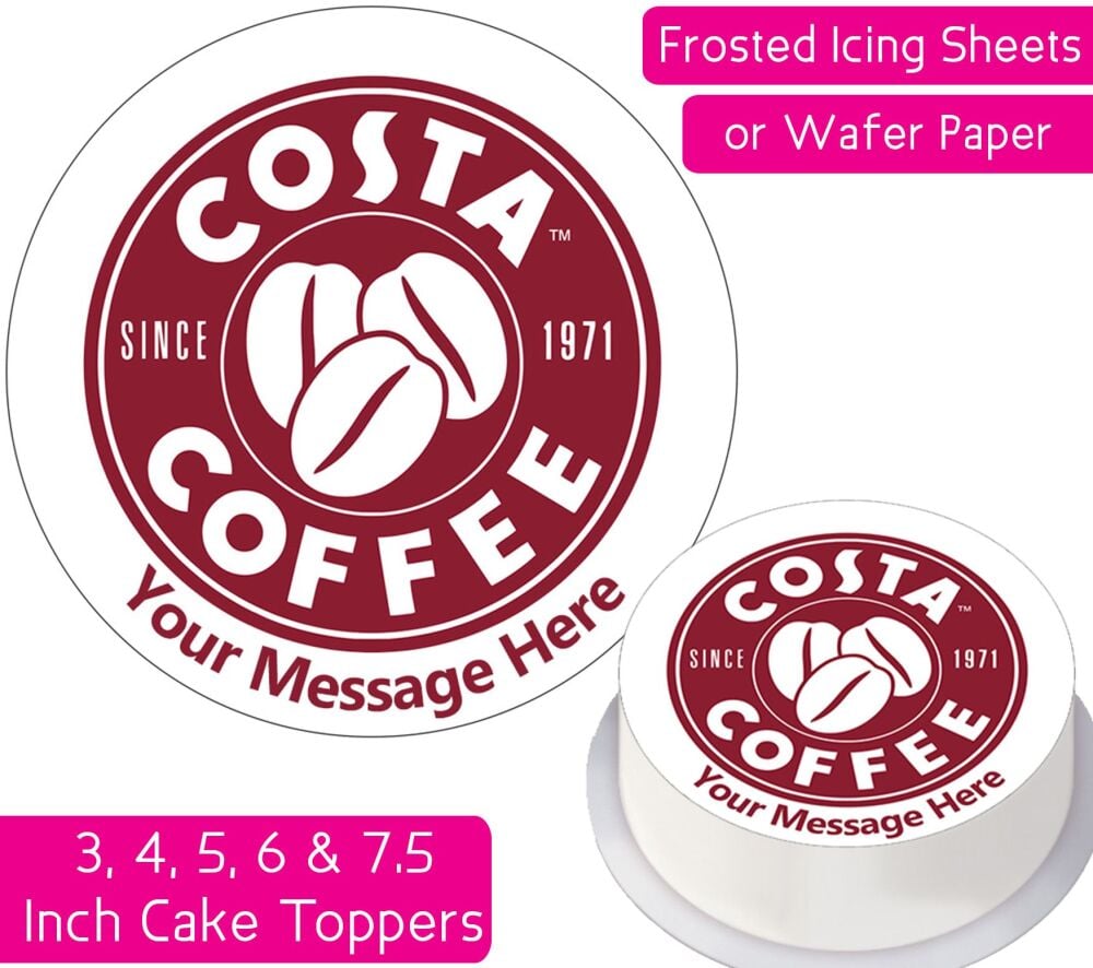 Costa Coffee Personalised Cake Topper