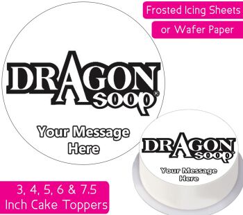 Dragon Soop Logo Personalised Cake Topper