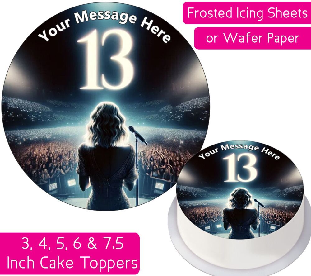 Taylor Swift 13 Personalised Cake Topper