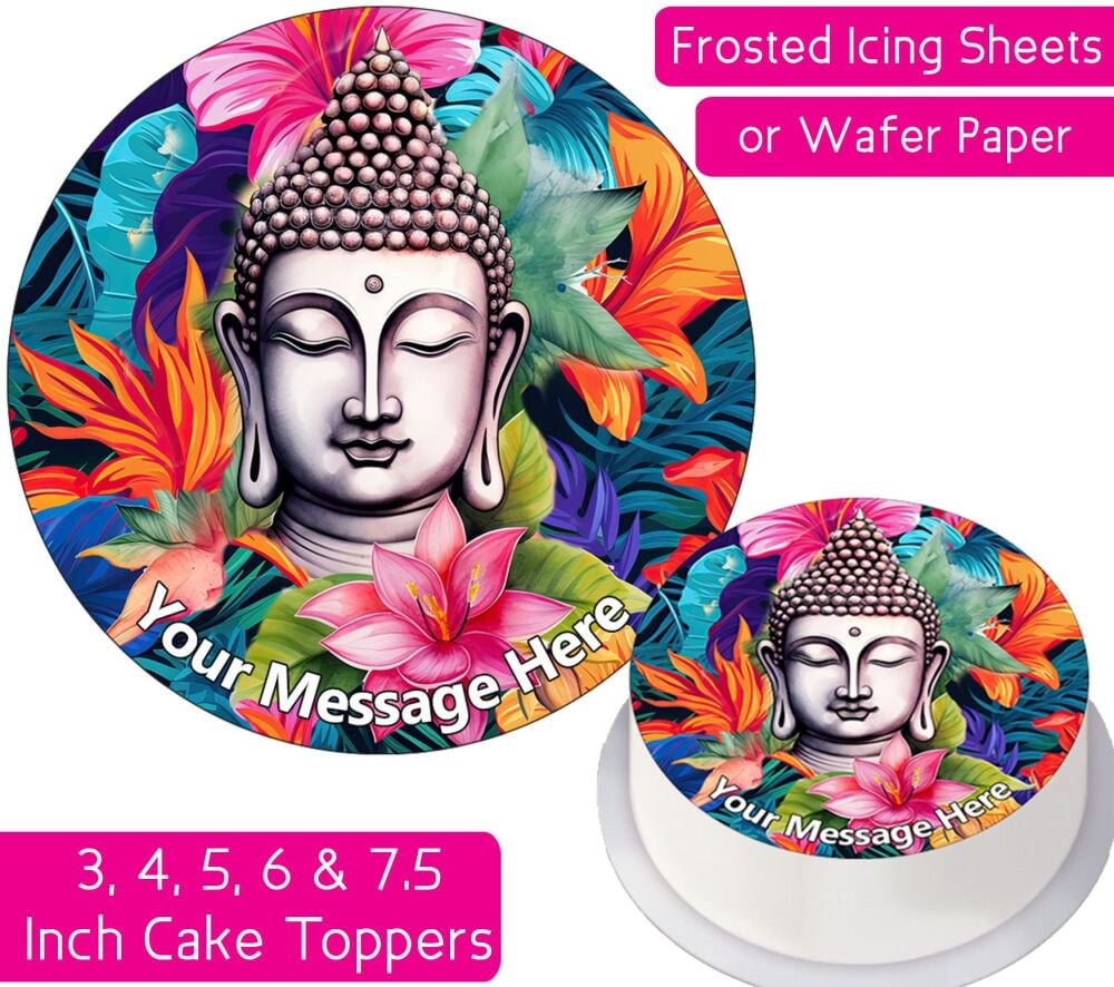 Buddha Flowers Personalised Cake Topper