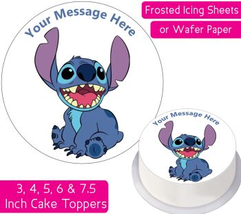 Stitch Sitting Personalised Cake Topper