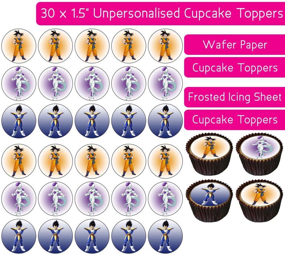 Dragon Ball Z - 30 Cupcake Toppers