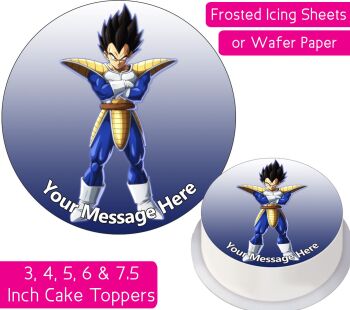 Dragon Ball Z Vegeta Personalised Cake Topper