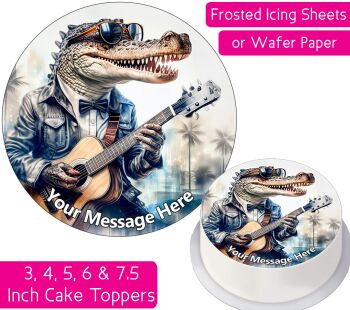 Guitar Croc Personalised Cake Topper