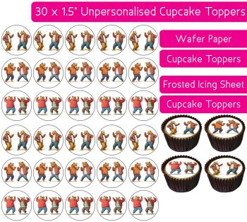 Dancing Bears - 30 Cupcake Toppers