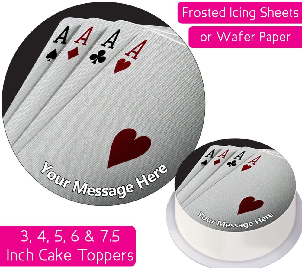 Four Aces Personalised Cake Topper