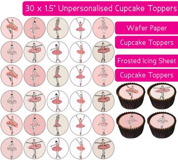 Ballerina - 30 Cupcake Toppers