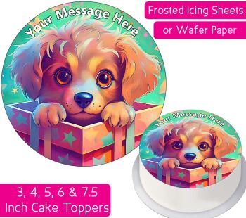 Puppy Gift Personalised Cake Topper
