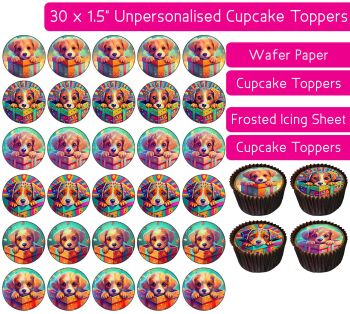 Puppy Gift - 30 Cupcake Toppers