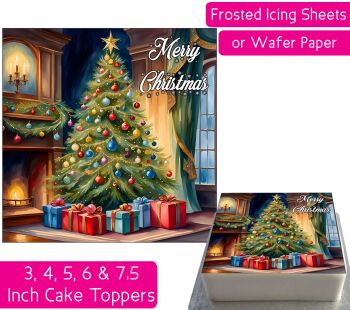 Christmas Eve Square Personalised Cake Topper