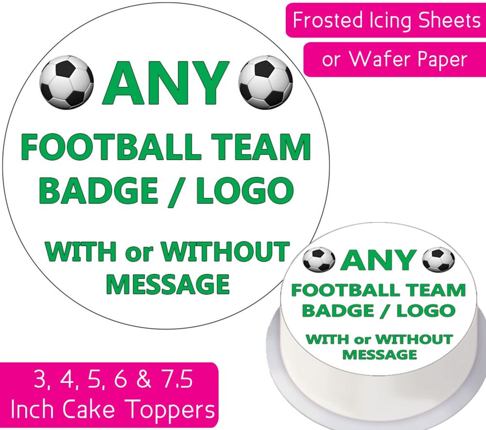 Any Football Team Personalised Cake Topper