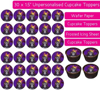 Gorilla Tag - 30 Cupcake Toppers