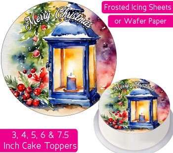 Christmas Lantern Personalised Cake Topper